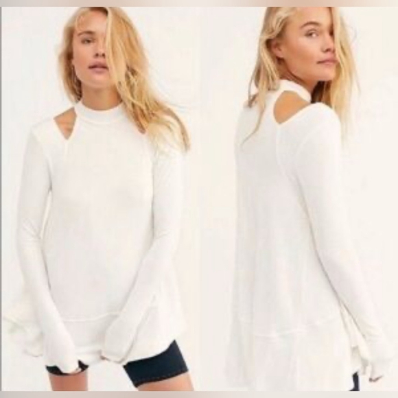 Free People Tops - FREE PEOPLE Downtown Girl Tunic Sz S Ivory EUC